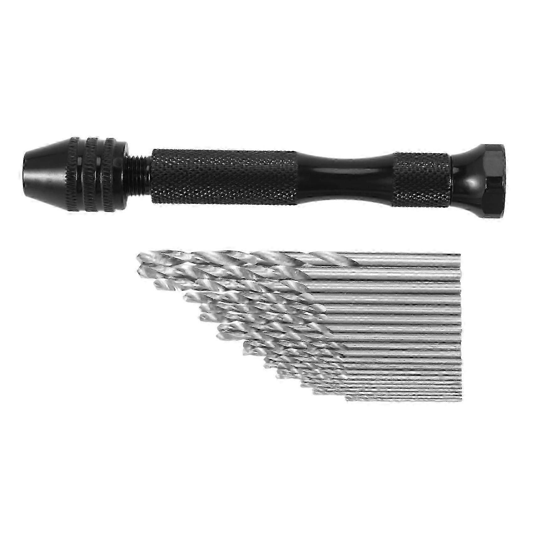 针式虎钳手钻钻头（20 件），微型迷你麻花钻头套装，带精密手针虎钳旋转器