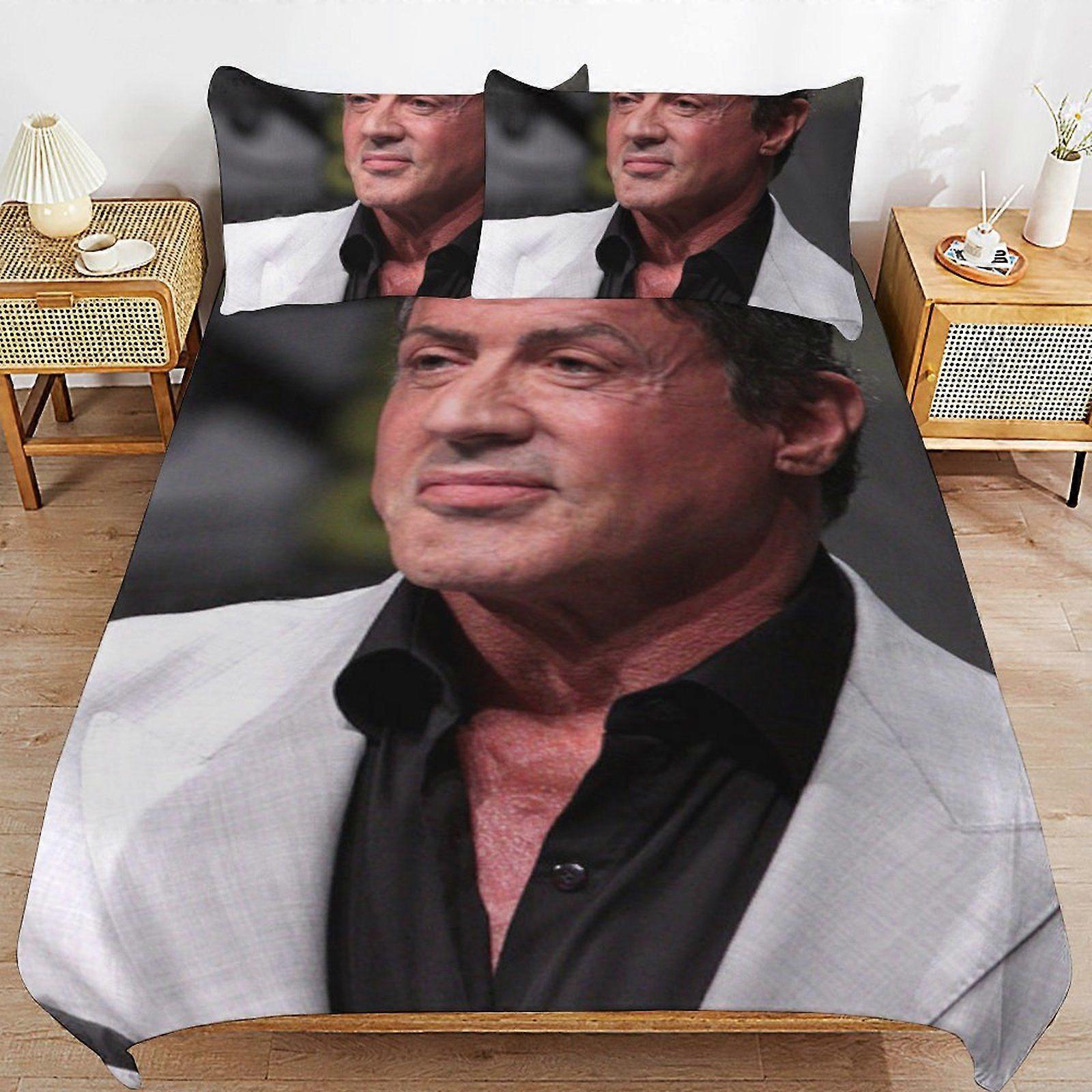 y607 Michael Sylvester Gardenzio Stallone Everyday Sleep Fit Quality Closure Smooth Surface Texture Duvet Cover Sets Family Use v607