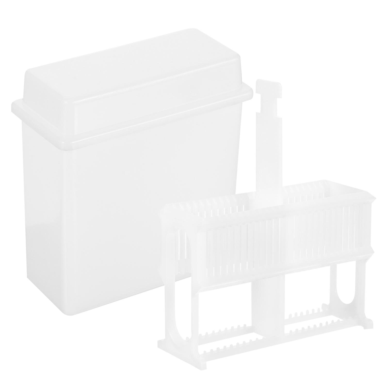 1 Set Laboratory Microscope Slides Staining Rack Plastic Slides Staining Jar Storage Slides Rack