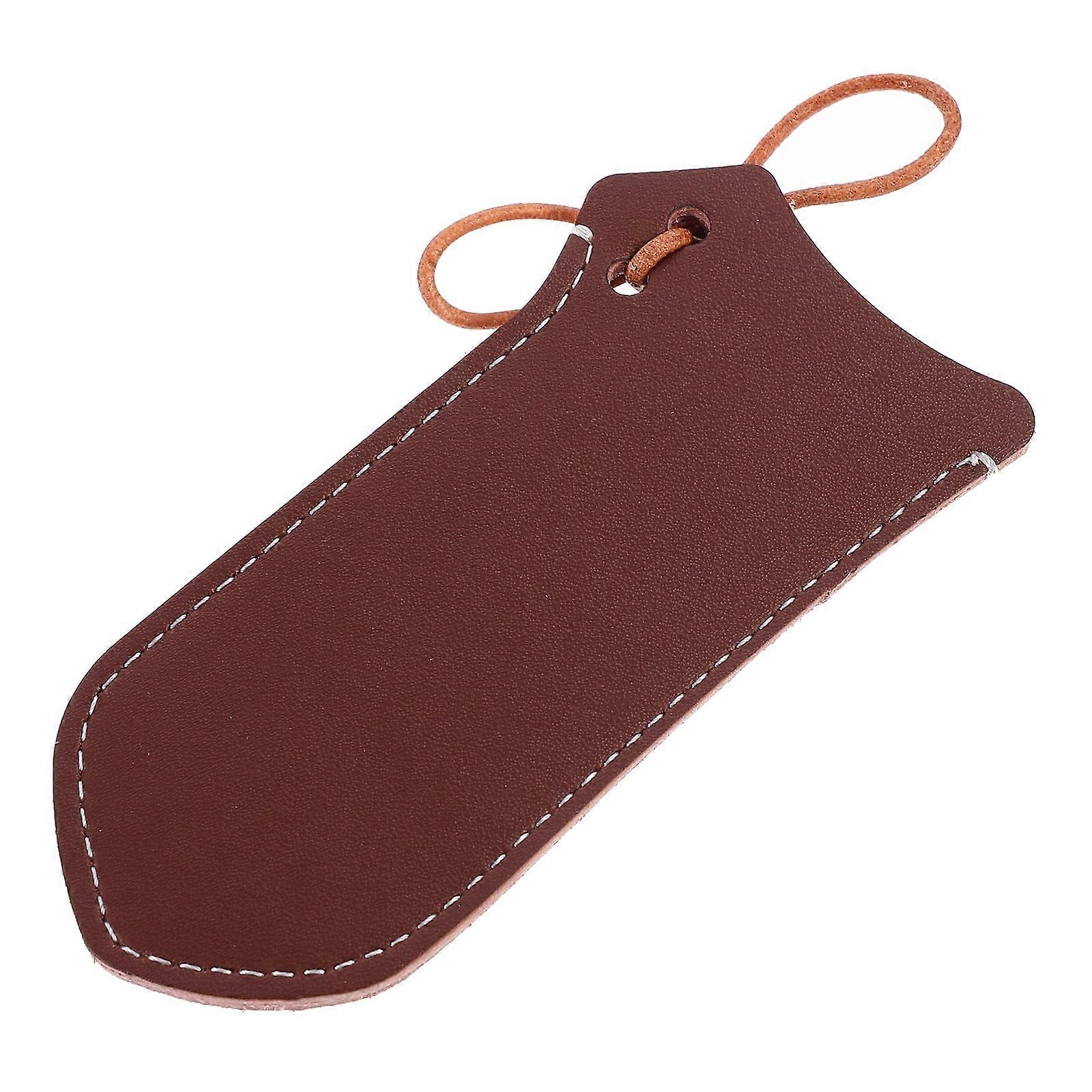 Eease 2 pcs Kitchen Frying Pan Handle Protector Outdoor Pan Handle Leather Case (Brown)