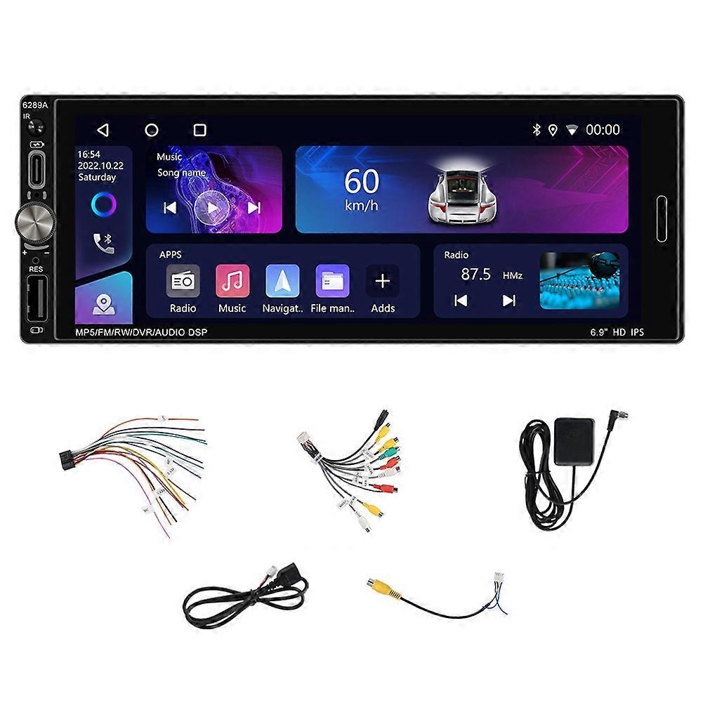 1Din 6.9 Inch Car Radio 2+32G Multimedia Player GPS Navigation WIFI Carplay Android Auto FM/RDS Mirror Link Car Audio