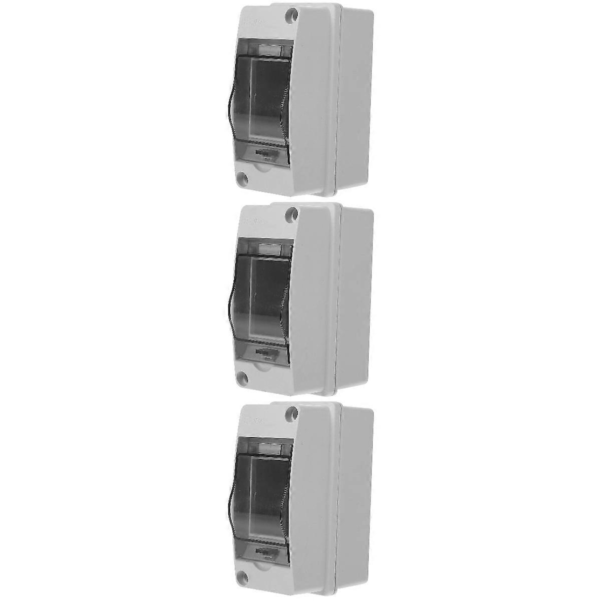 3pcs Power Distribution Junction Box 2-way Distribution Protection Box Electrical Box (2 Way)