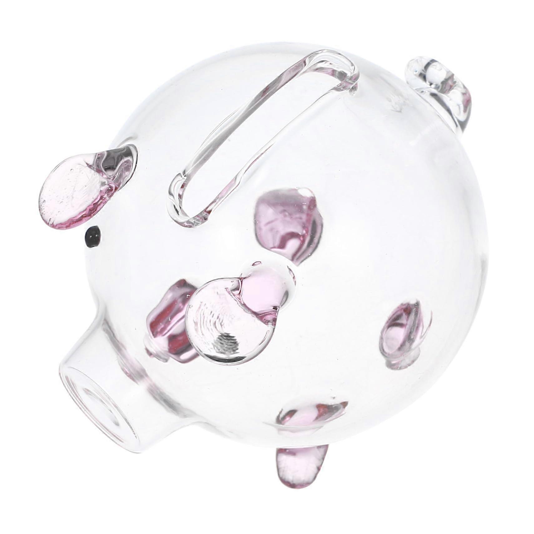 Glass Piggy Bank for Kids with Stylish Mini Coin Storage Jar for Saving Money