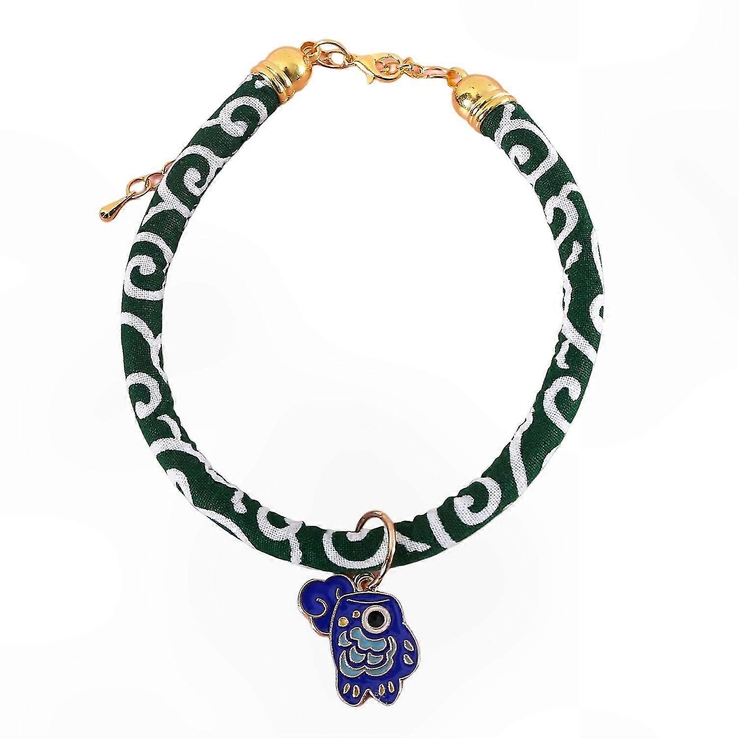 Koi Pattern Bite-Resistant Adjustable Pet Collar Chain