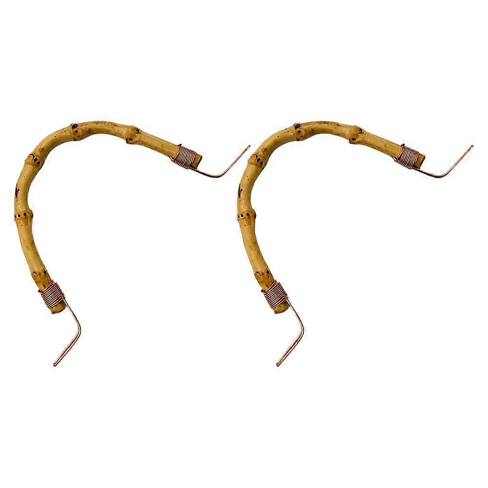 Kettle Handle Replacement 2Pcs Curved Bamboo Handles For Household And Office Use Featuring Stability And Durability
