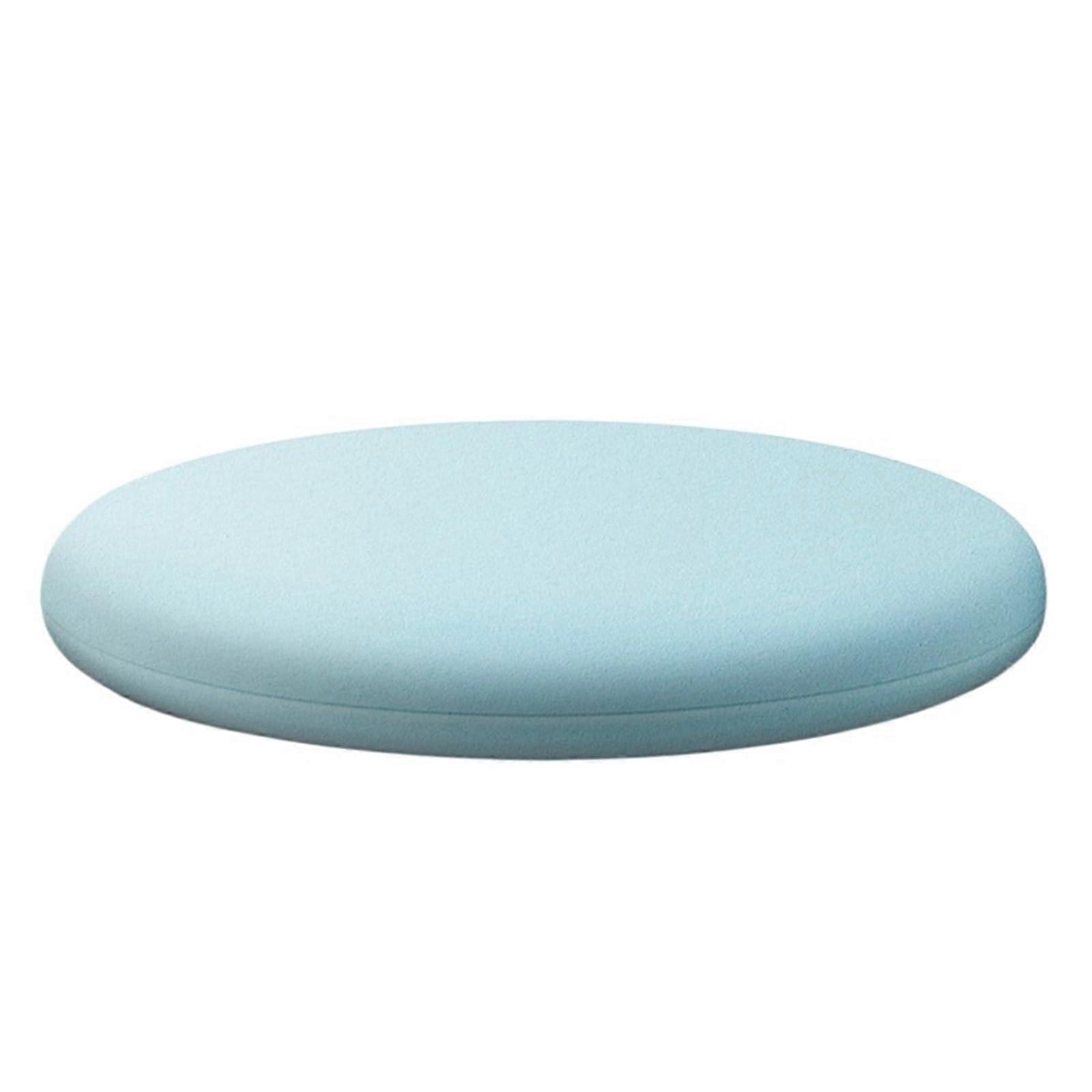 Meditation Cushion Soft Foam Round 40 Cm Light Blue Solid Color Futon Pad For Meditation And Home Decor