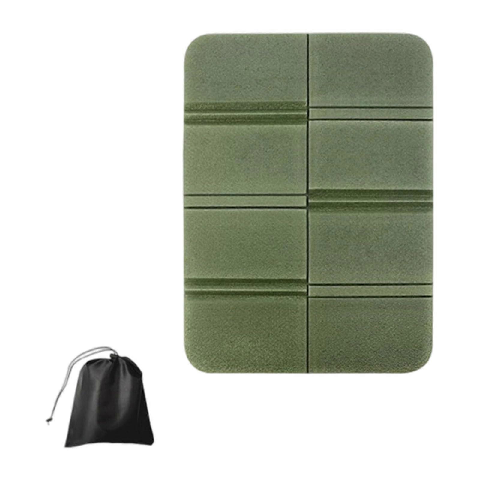 Camping Cushions ShockAbsorbing Folding Picnic Mats, Foam Cushion, Compact Backpacking Cushion, Army Green Storage Bag