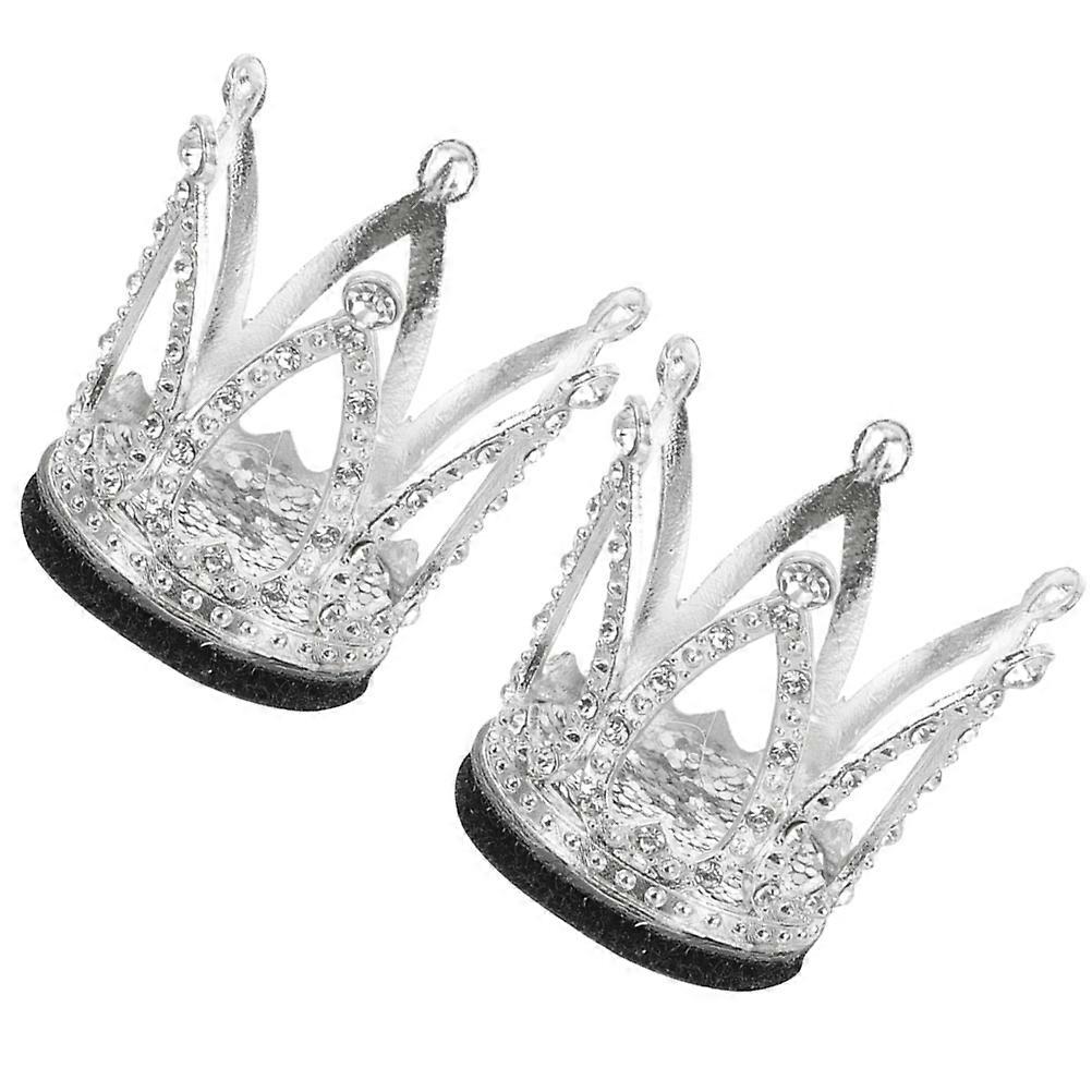 Girls Decoration Crown Accessory Silver for Motorcycle 6Pcs Set