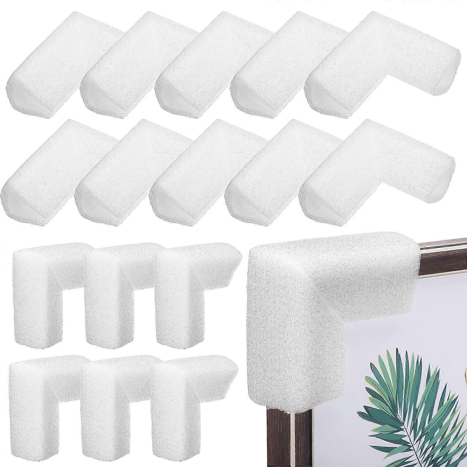 White Corner Guards for Packaging Cushioning Moving Protectors 24Pcs Epe