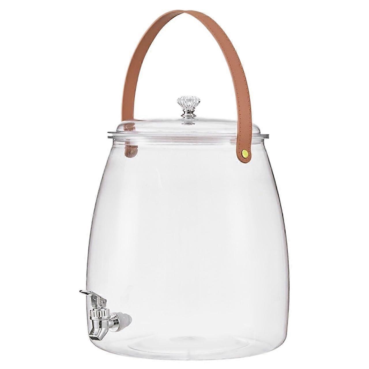 Beer Dispenser with Tap Large Capacity Transparent Drink Server for Home Bar Restaurant 19x26cm