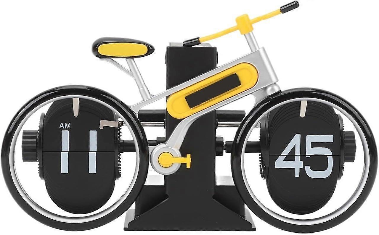 Flip Clock Retro Bicycle Desk Clock with Unique Bicycle Shape and Clear Flip Display for Home or Office