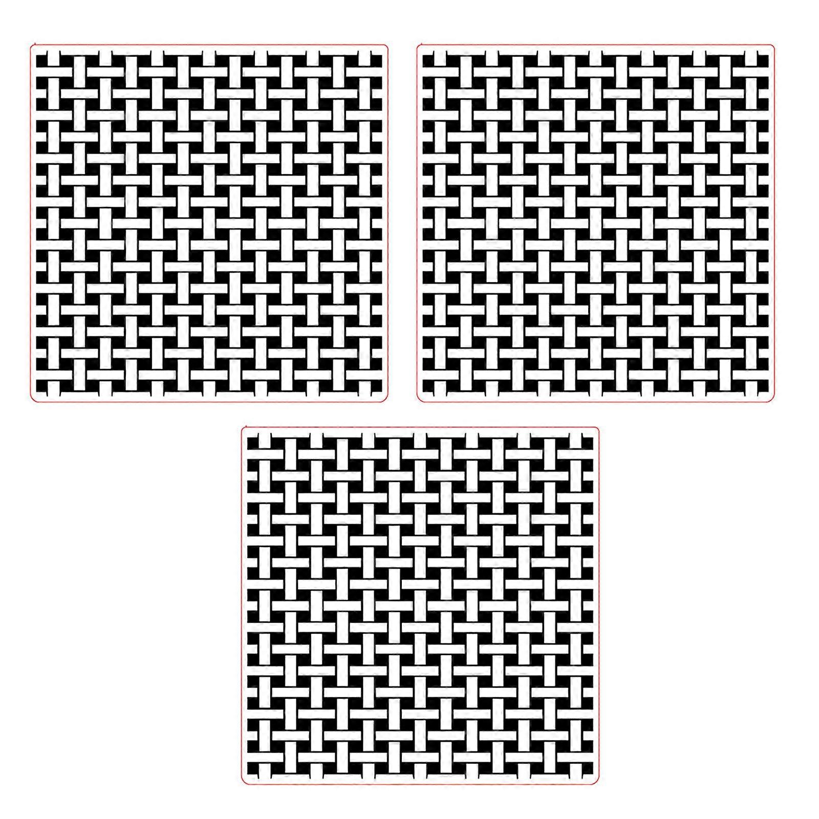 3Pcs Professional Textured Embossing Folder 6Inch Plastic Templates Embossing Stencils for Scrapbooking Card Making Multicolor