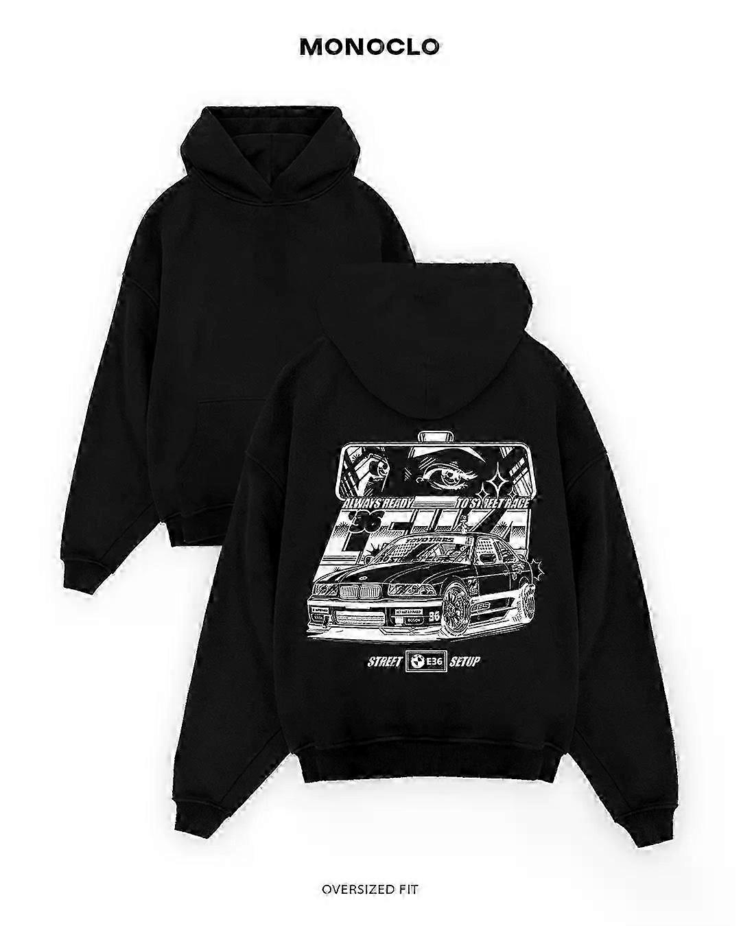 Monoclo BMW E36 Street Setup Hoodie Pullover  NEW