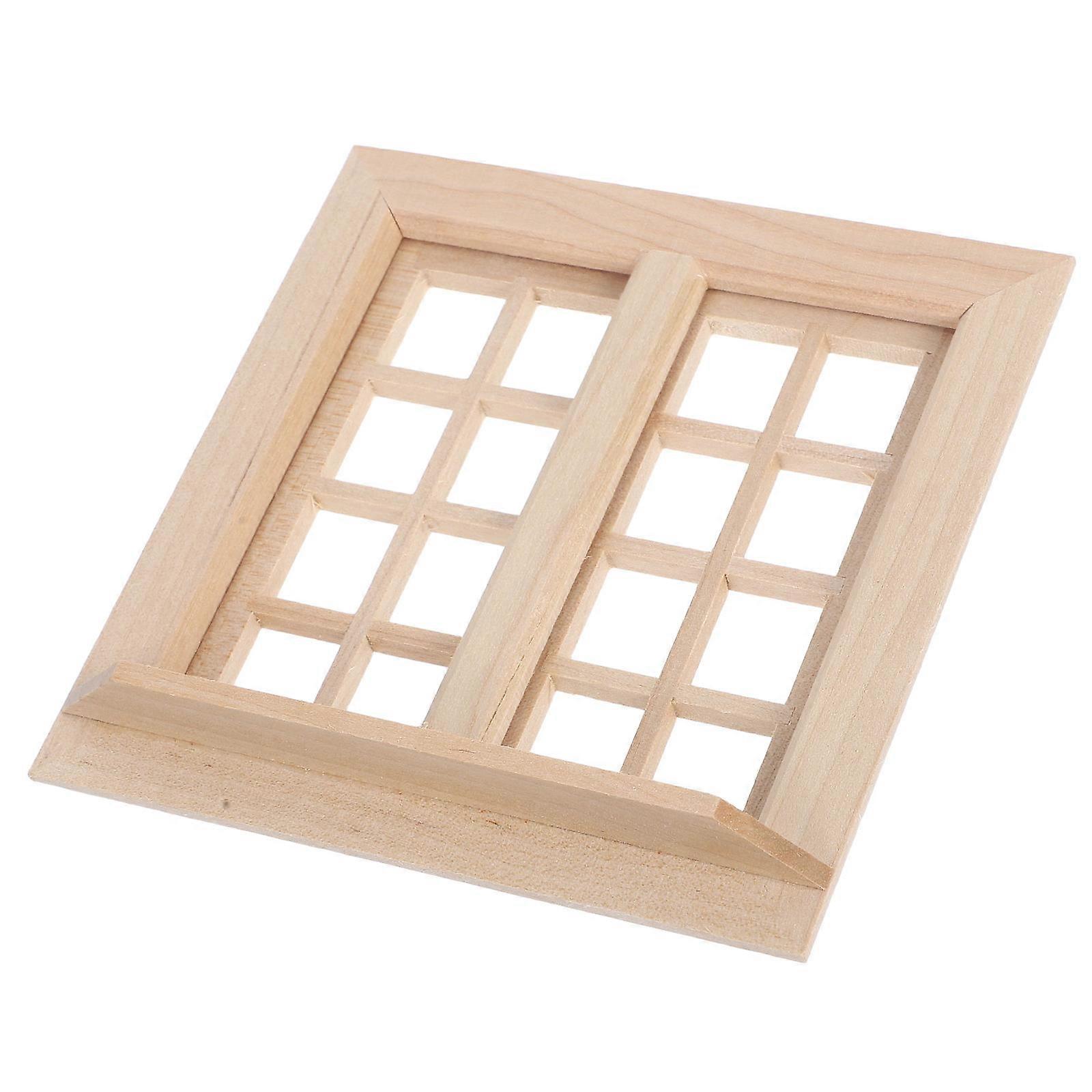 Wooden Window Mini House Decor for Decor 8Pcs Handcrafted Durable Window