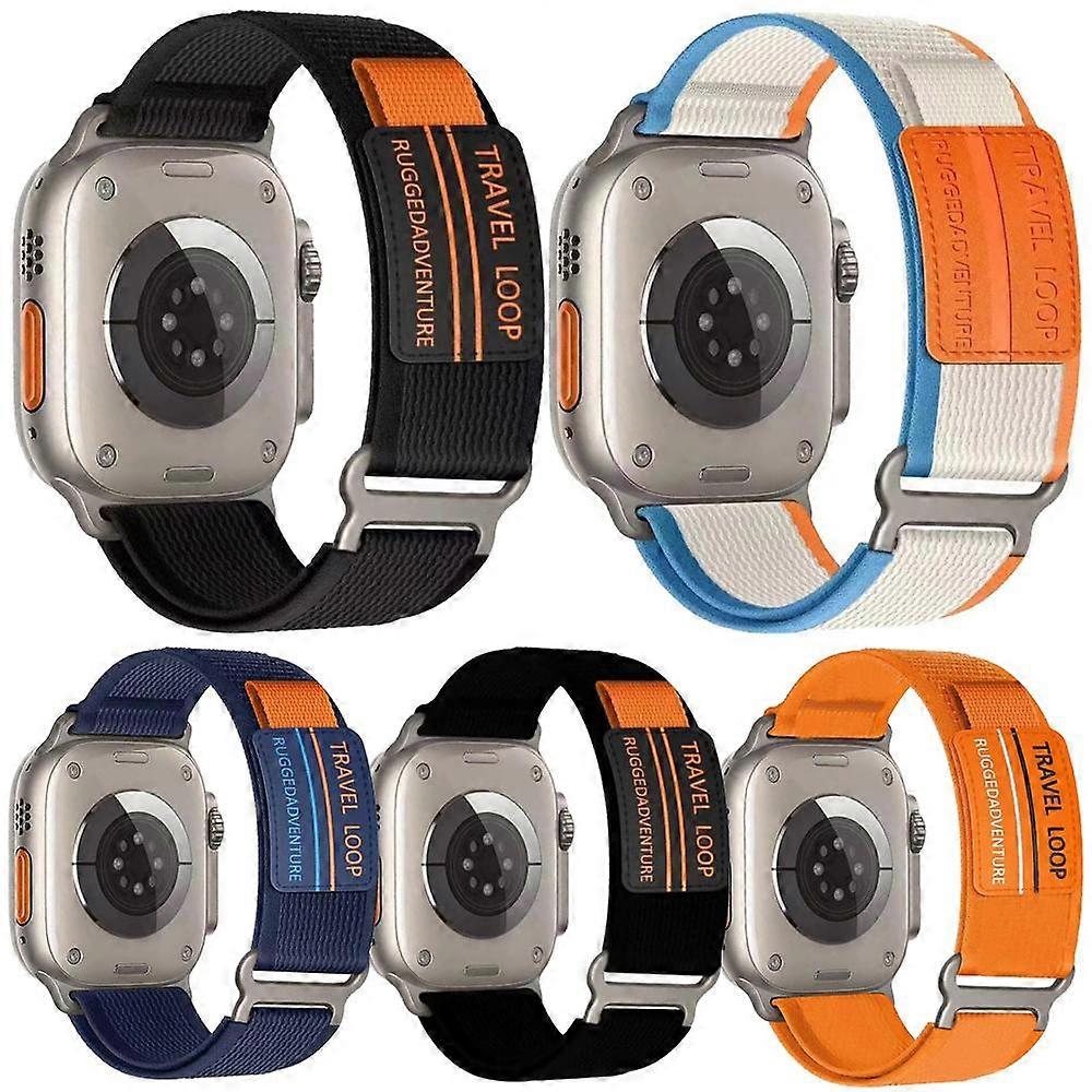 5 Pack xDfind Double Section Metal Buckle Loop Nylon Braided Watch Band