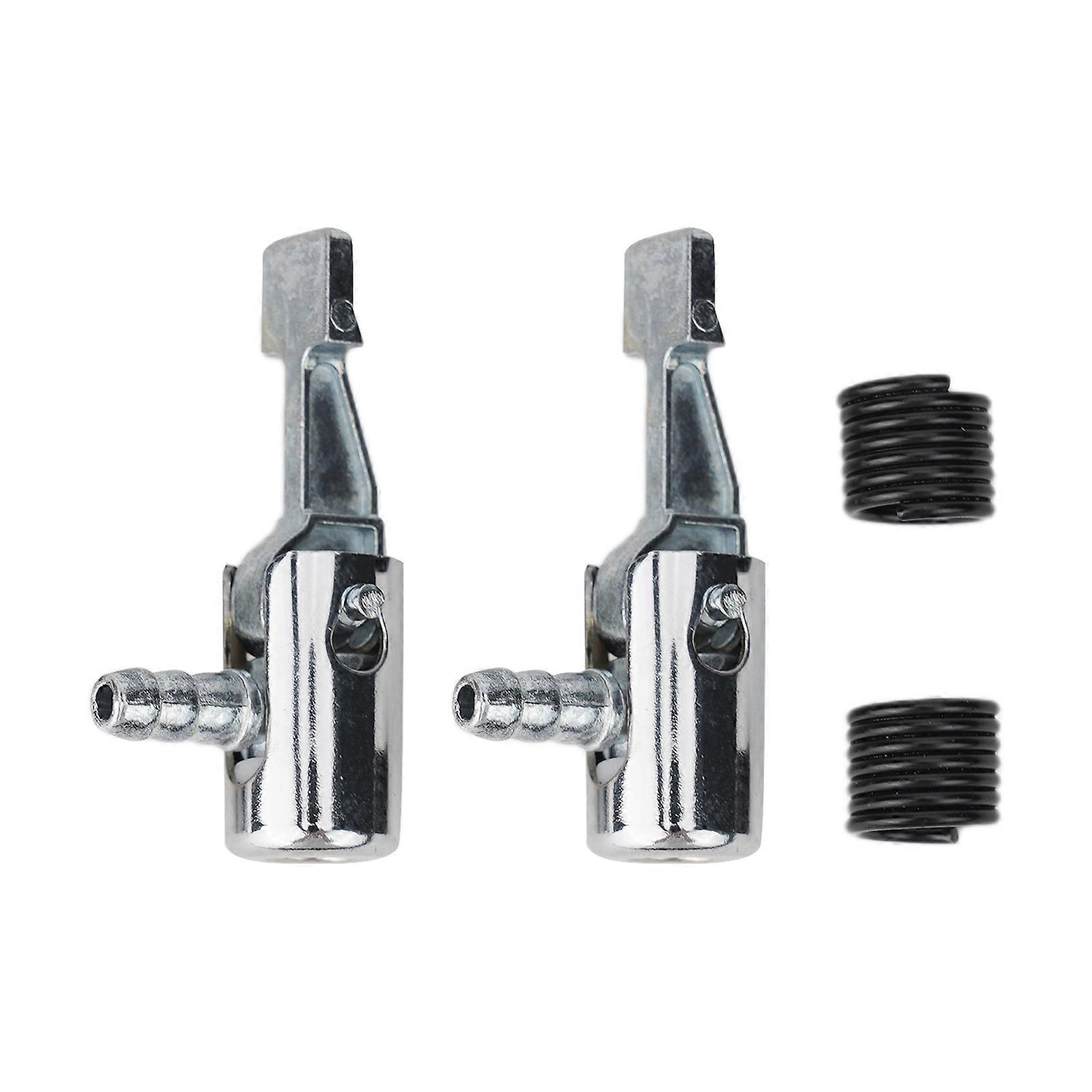 1/2pc 6mm Air Tire Chuck Inflator Pump Hose Adapter Valve Connector For Cars Bikes Automobile Tire Inflator Inflatable Clamps