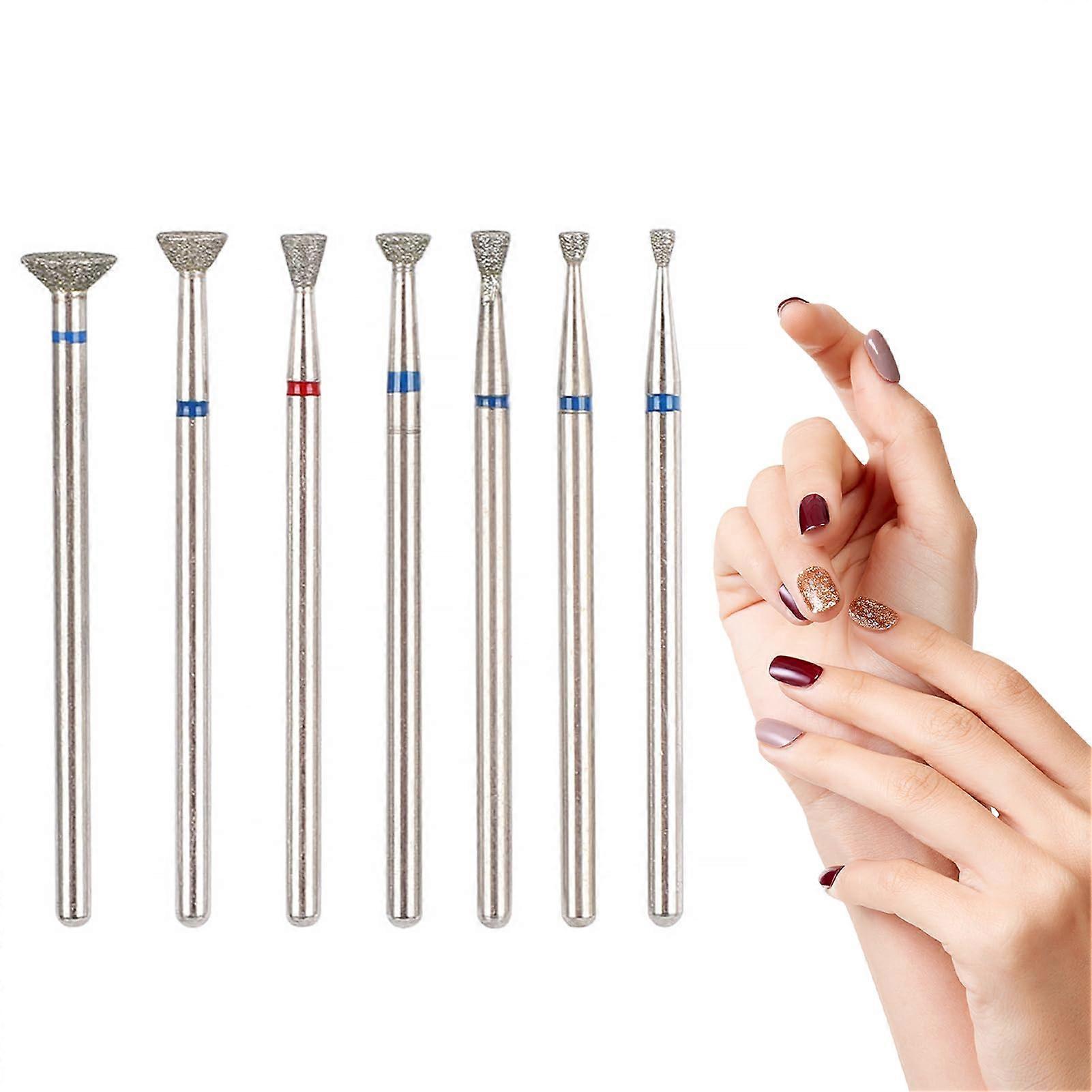 7PCS Professional Nail Drill Bits Set for Precision Grinding and Polishing in Nail Salon Use