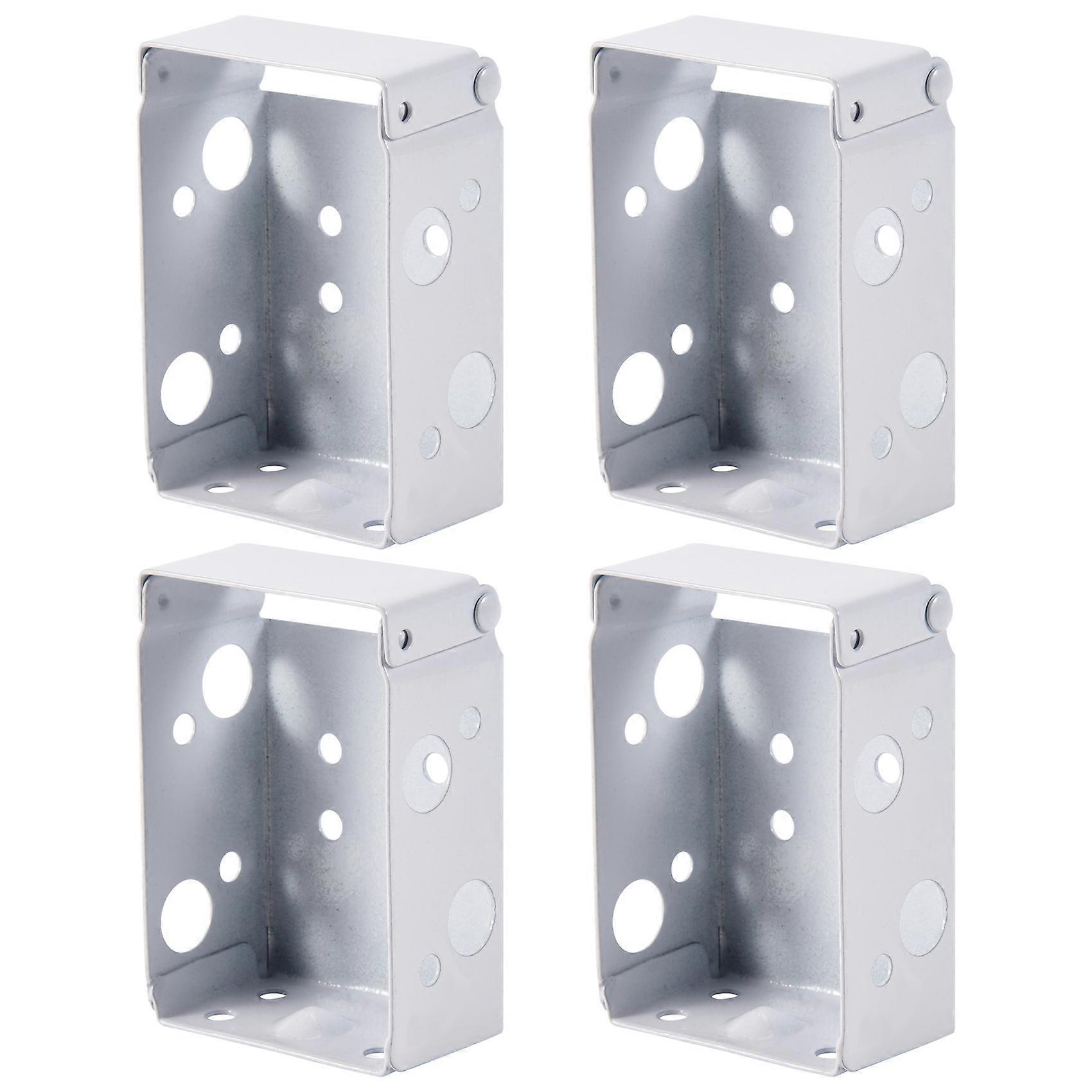 4 Pieces Blind Brackets 2 Inch Low Profile Box Mounting Bracket for Headrail (White)