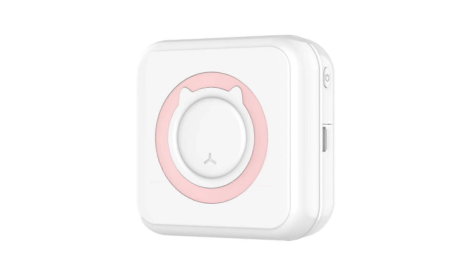 Student Bad Question Printer Pocket Printer Thermal Paper Handheld Photo Sensitive Mobile Phone Bluetooth Handheld Printer (Pink C15)