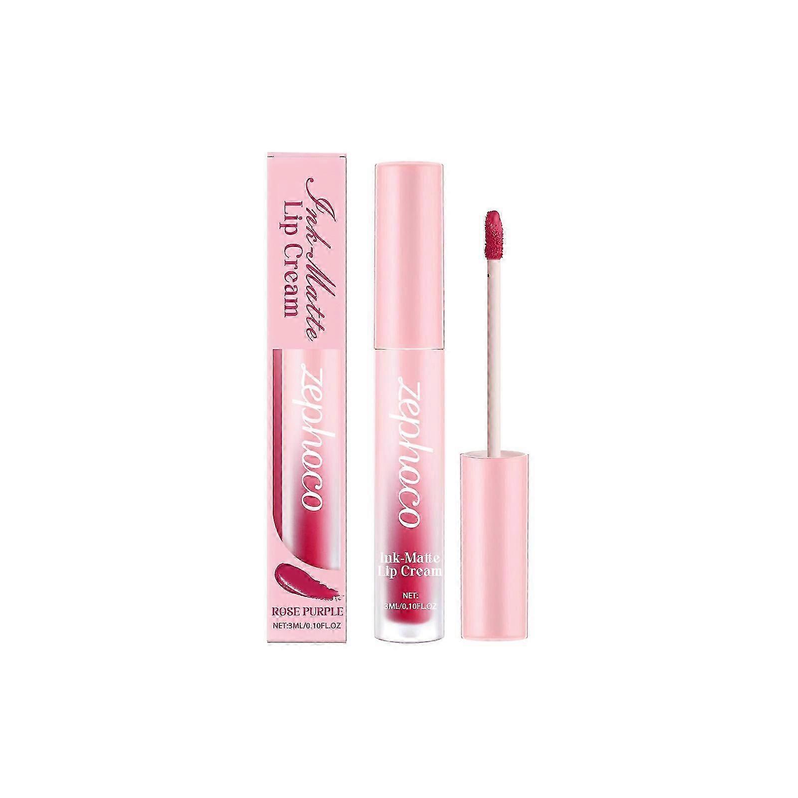 Vibrant Rose Purple Matte Lip Glaze  Moisturizing, Long-Lasting, Non-Stick Lip Color with Easy Application & Four Versatile Shades