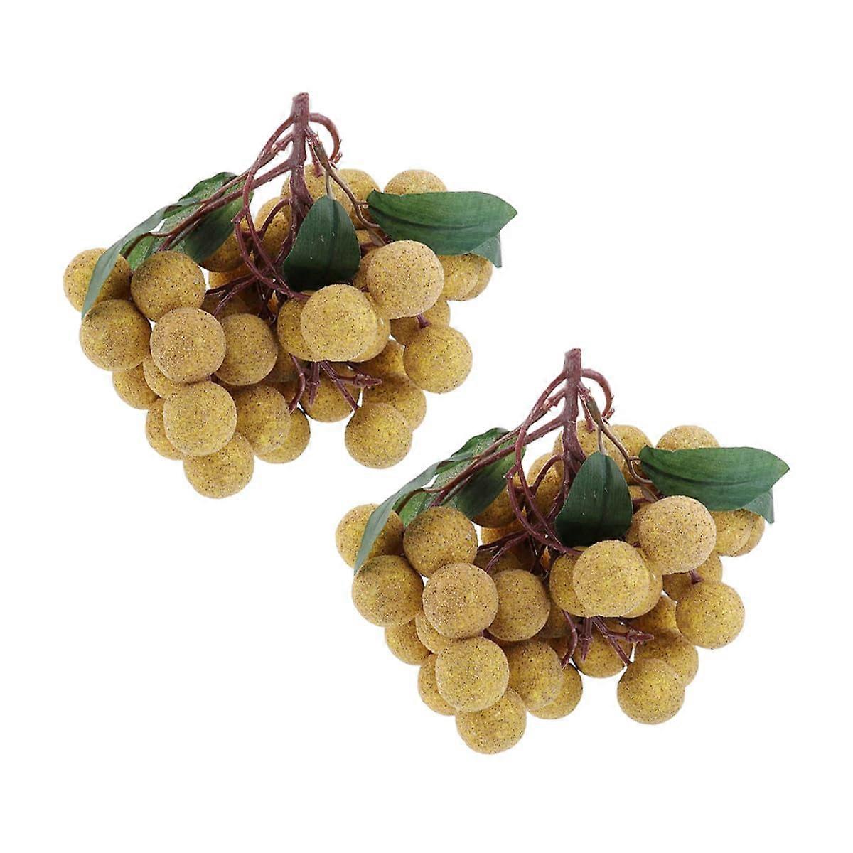 Artificial Longan Fruit Realistic Fake Longan Decoration for Home Kitchen Display and Events