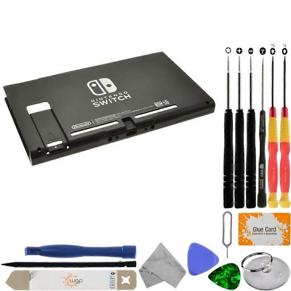 Basic Black Replacement Housing for Nintendo Switch Console with Installation Toolkit
