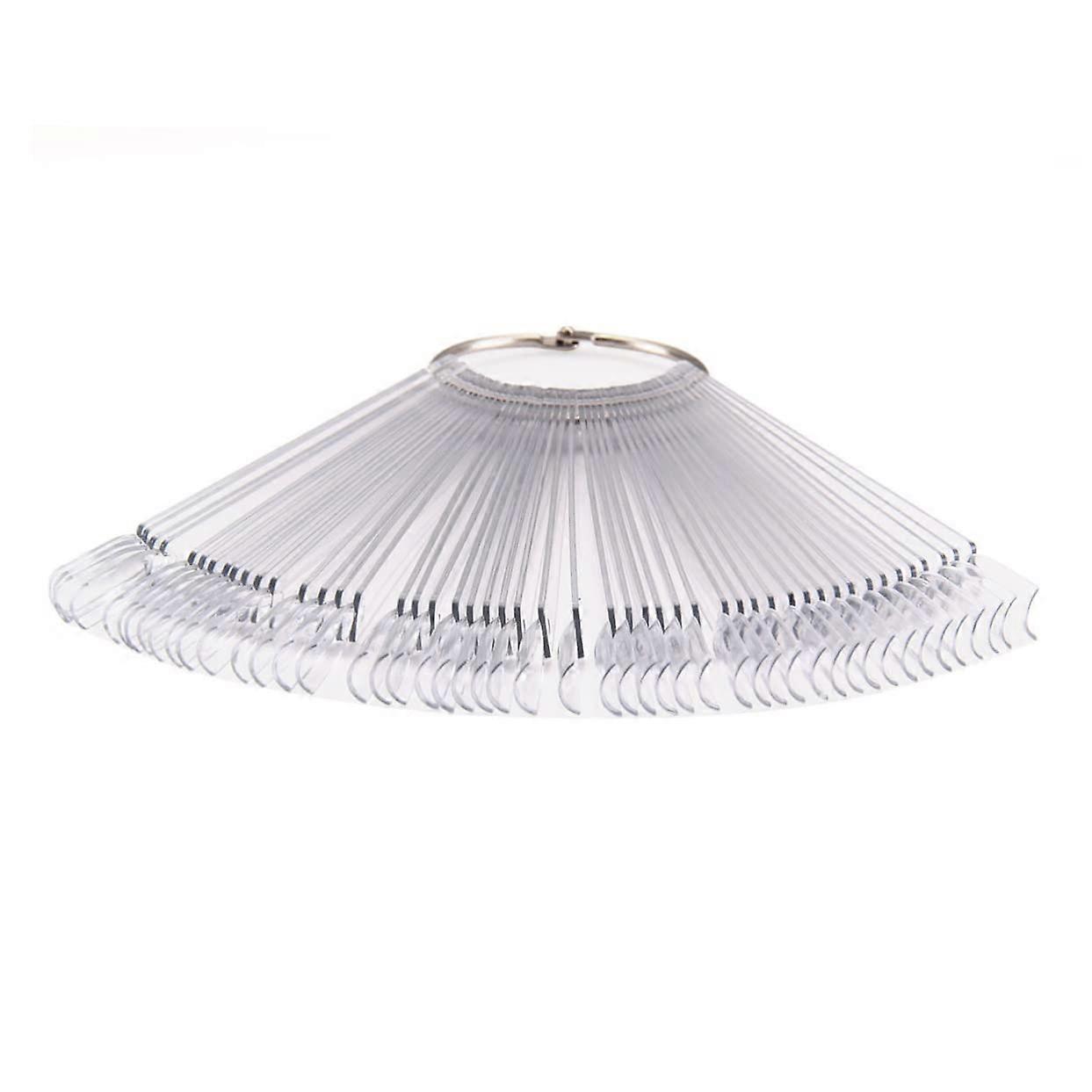 50pcs Clear Nail Display Sticks for Gel Polish, Reusable Practice Tips with Smooth Surface