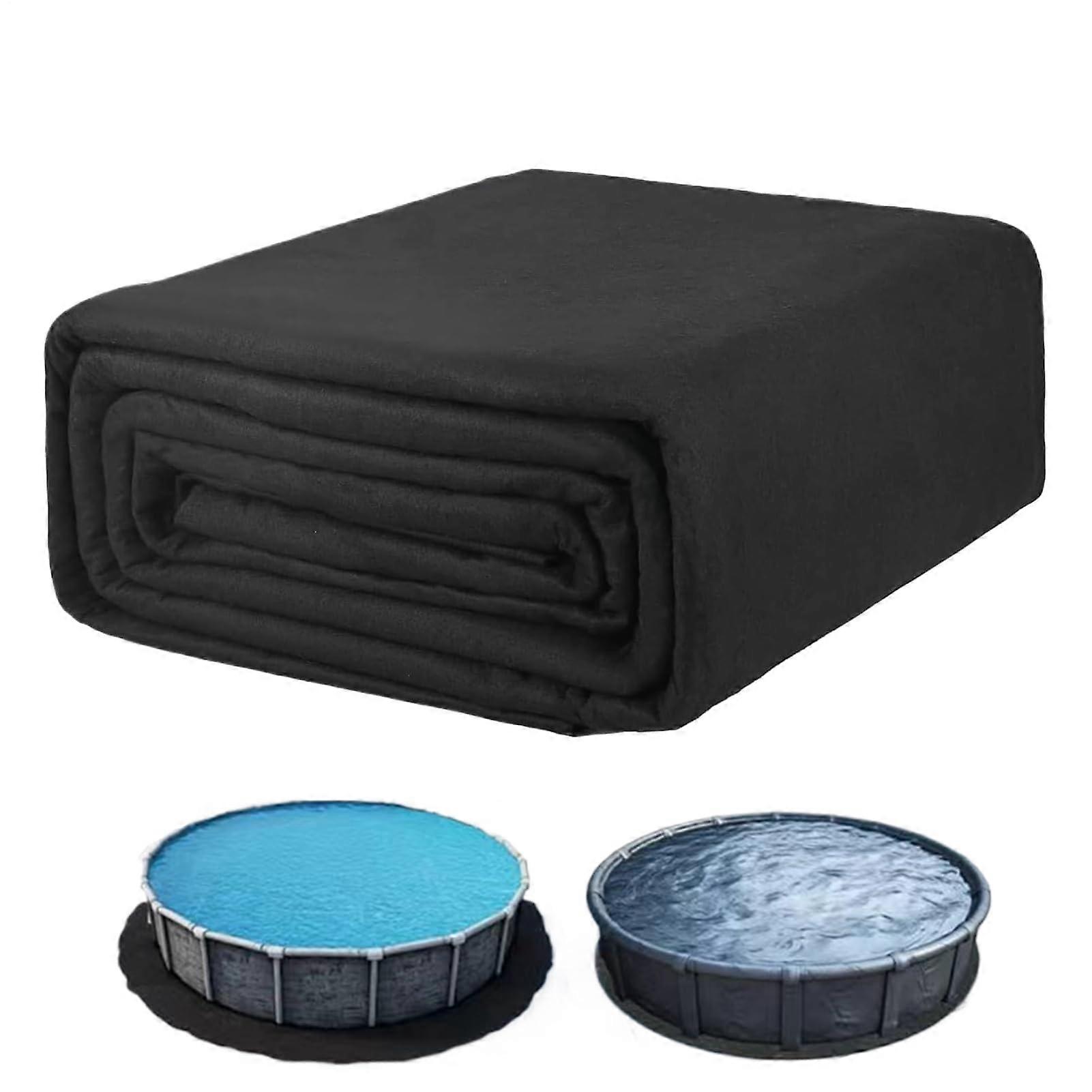 Round Pool Liner Pad Waterproof Ground Protector Prevents Punctures for Above Ground Pools 3.66m