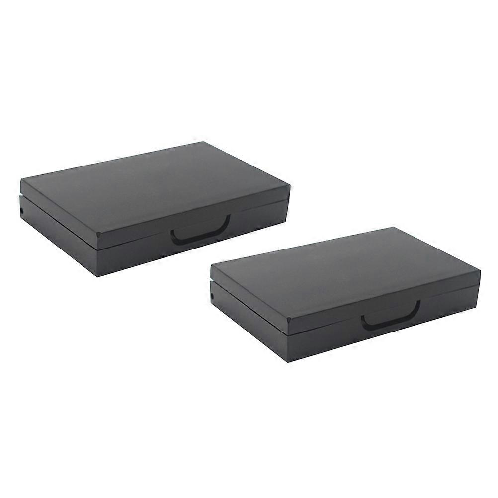 Empty Eyeshadow Palette 4Pcs Black Compact Box for Daily Makeup Storage