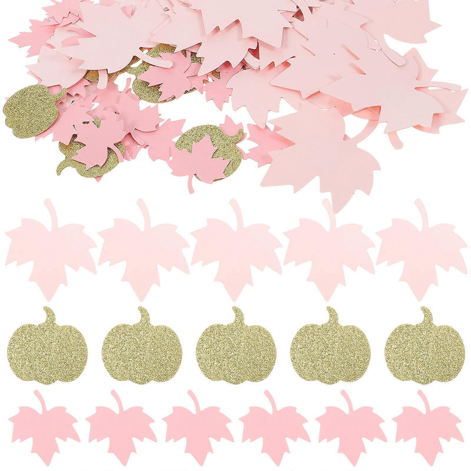 Maple Leaf Pumpkin Thanksgiving Confetti for Decor 2Packs Assorted Color