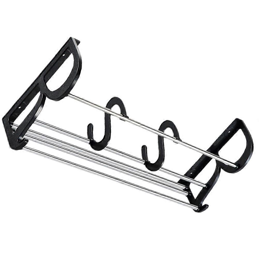 Hanging Door Organizer Bathroom Storage Organizer Rectangular Double Layer Water Draining 1 Set