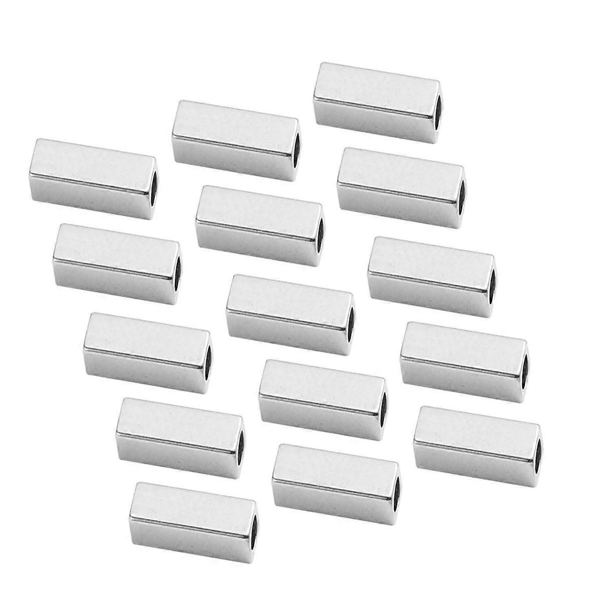 Tube Beads for Jewelry Making Rectangular Copper Tubes 50Pcs Set