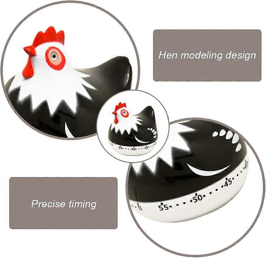 Cute Hen Shape 60Minute Mechanical Kitchen Timer for Cooking Baking and Classroom Use