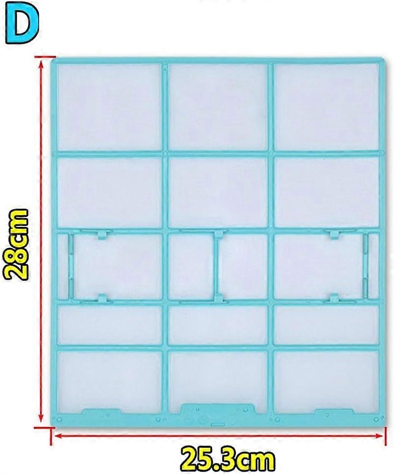 Air Conditioner Filter 25.3x28 Reusable Dustproof AC Screen for Indoor Unit Easy Installation 2pcs