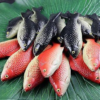 25-26 Künstlicher Karauschen, schwarz-weiß, Fischfigur, Dekoration, Ornament, Lernspielzeug für Kinder, Fotorequisite