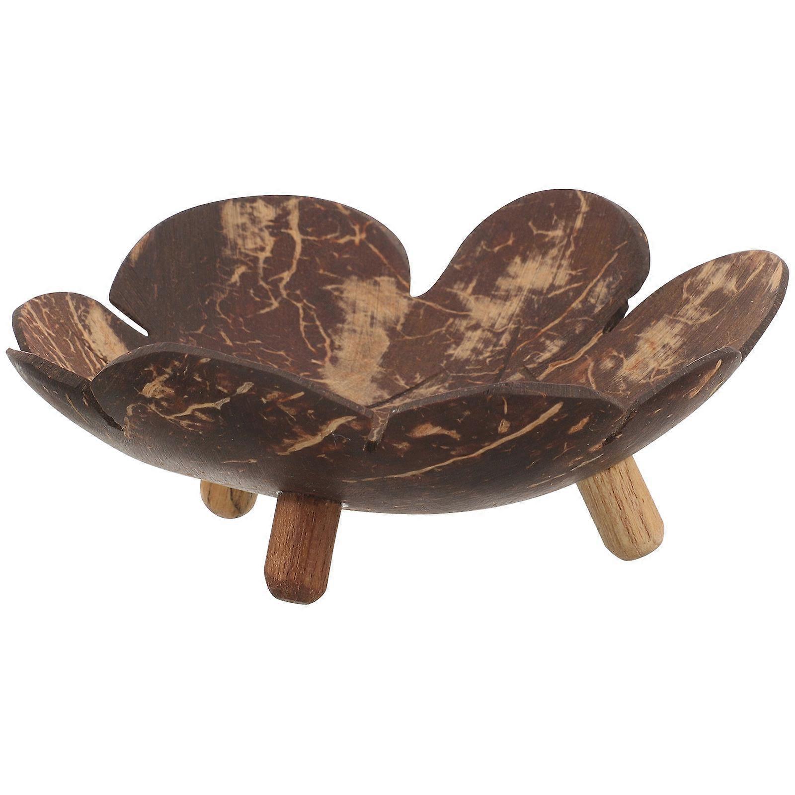 Coconut Shell Soap Draining Dish Wood Soap Holder for Storage