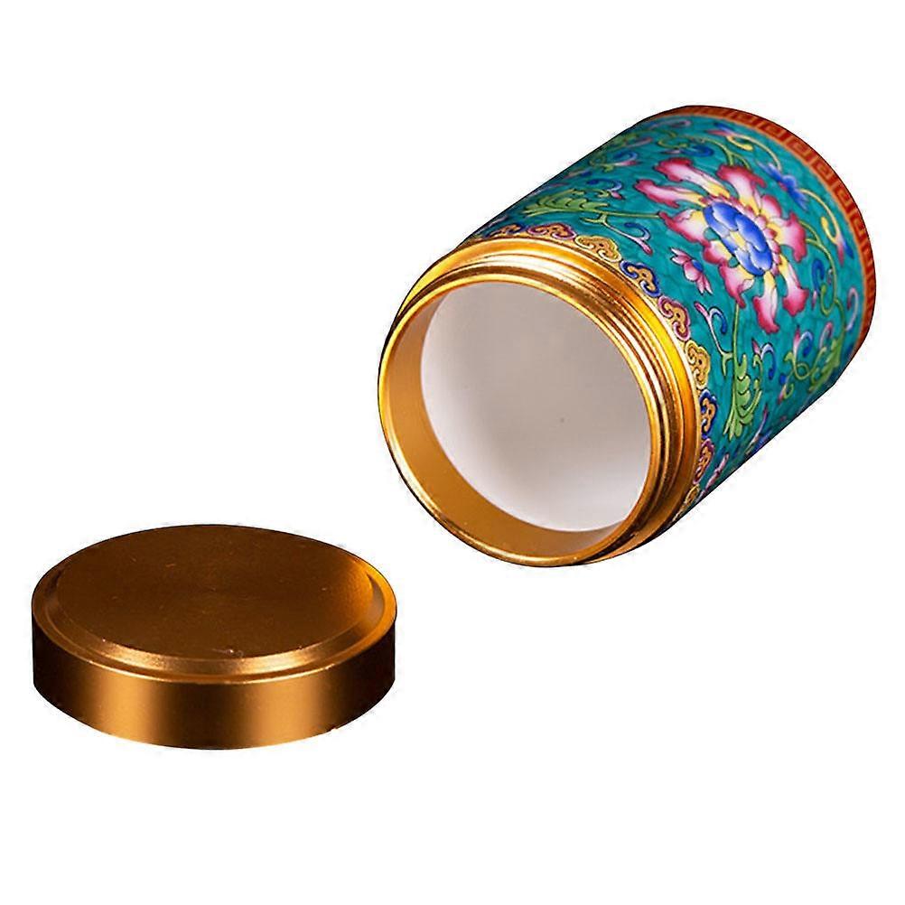 Ceramic Tea Canister Tea Canister Dark Blue for Storage Jar