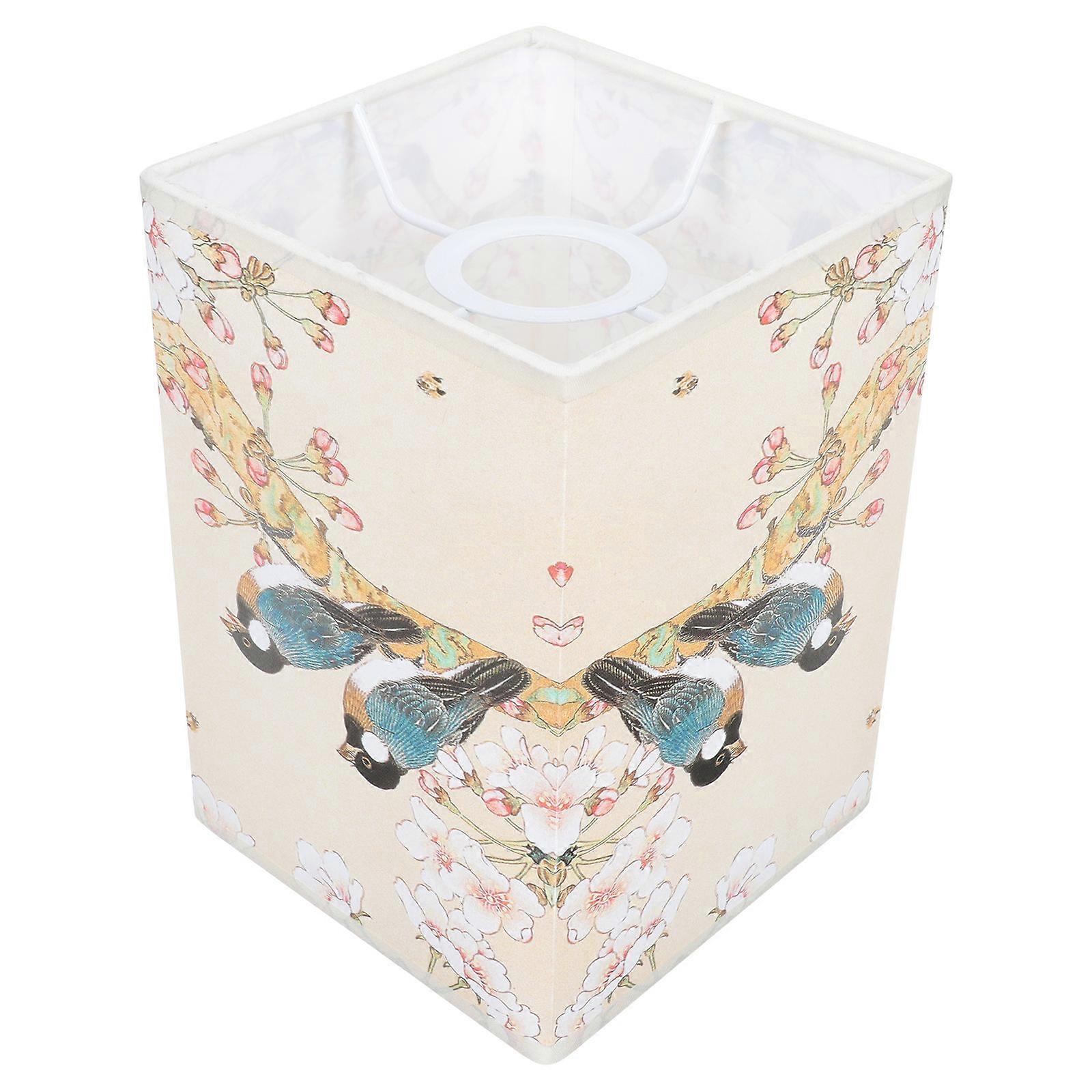 Desk Lamp Lampshade for Multi-Function Use with Beige Cloth Material