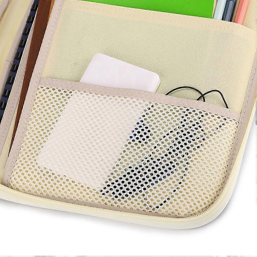 A4 Document Bag Portable Travel Use Multi-Functional Zipper Briefcase Orange