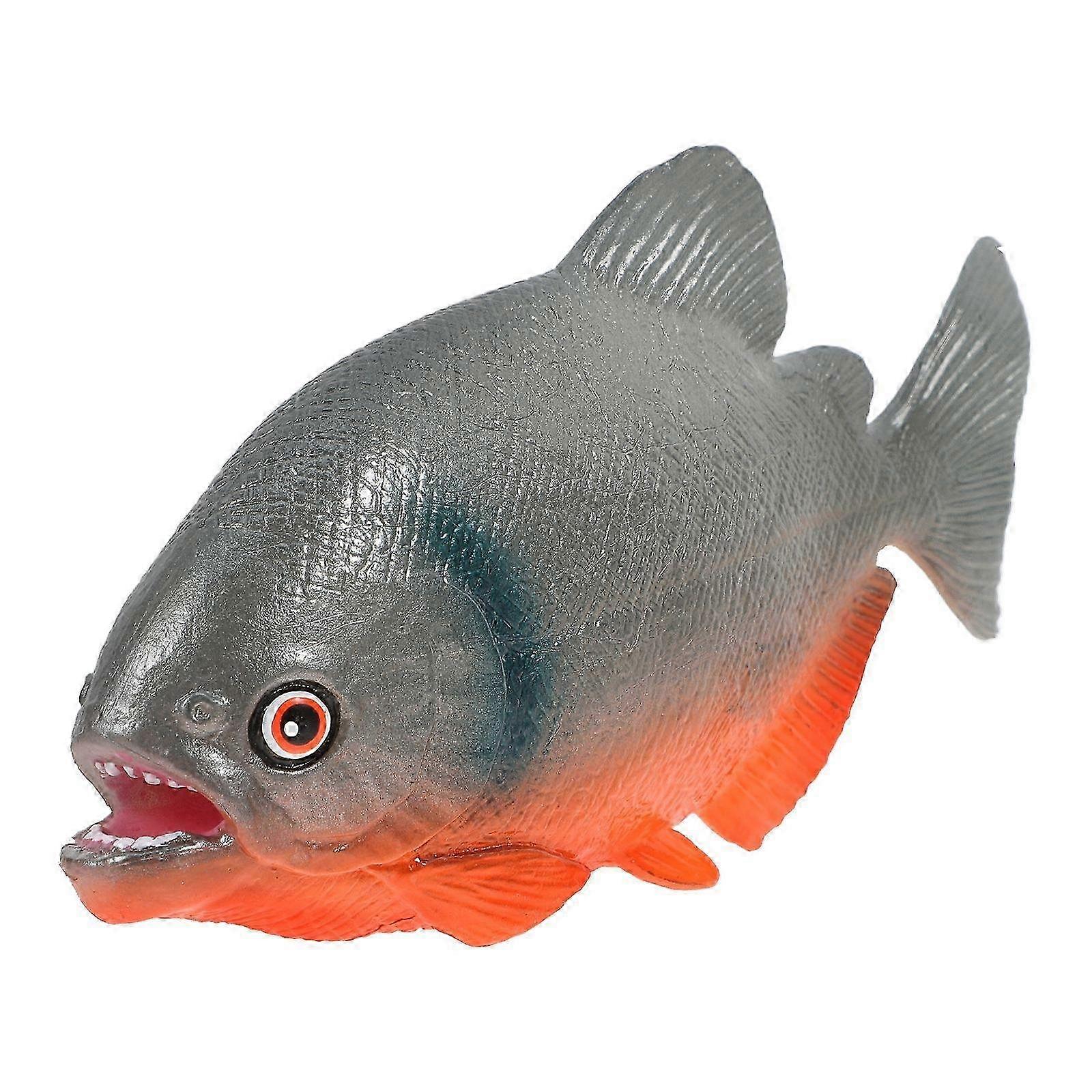 Solid Simulation Piranha Toy South America River Plastic Ferocious Fish Model