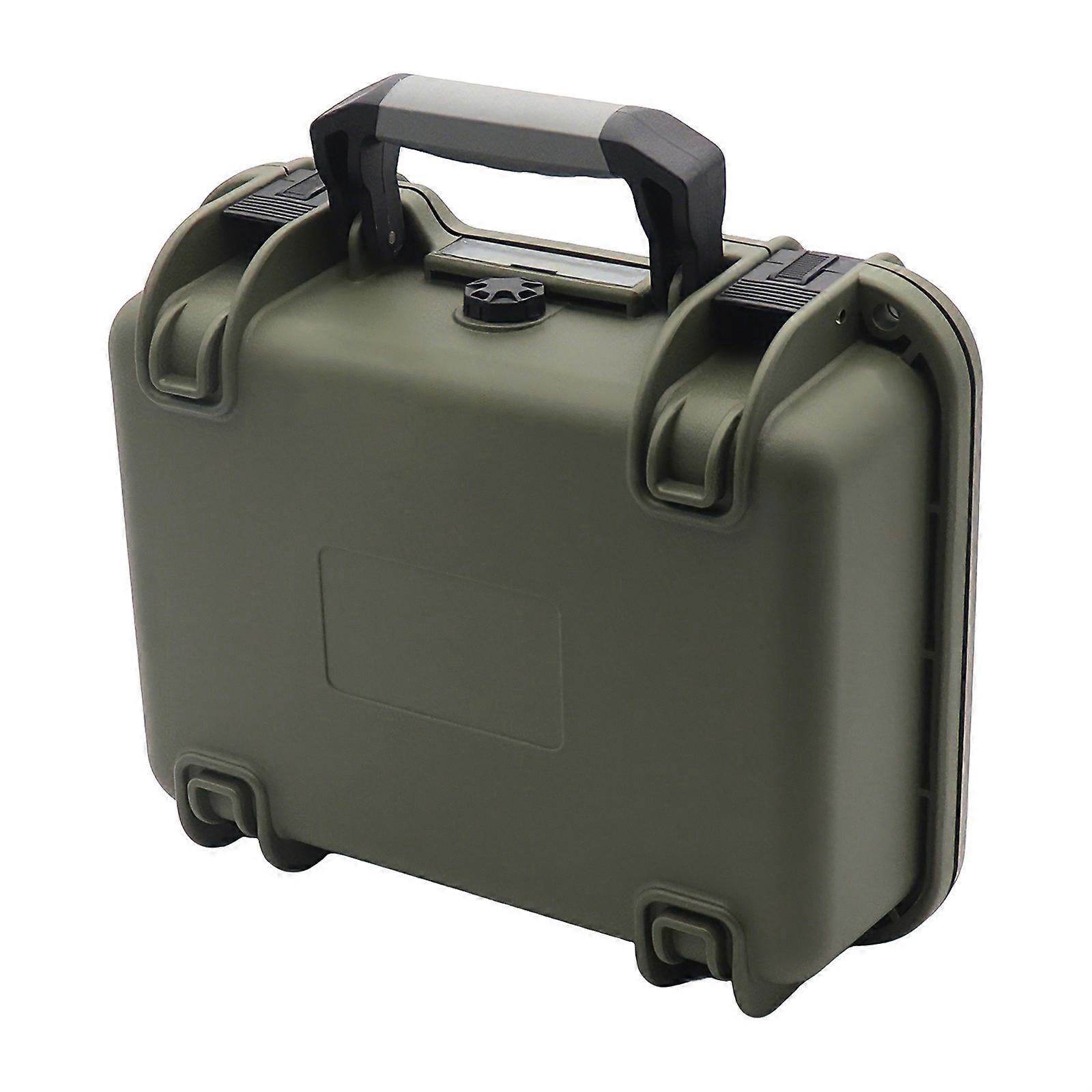 Waterproof Dustproof Protective Tool Box Featuring Carry Handle and Multiple Compartments for Efficient Tool Organization   Green..