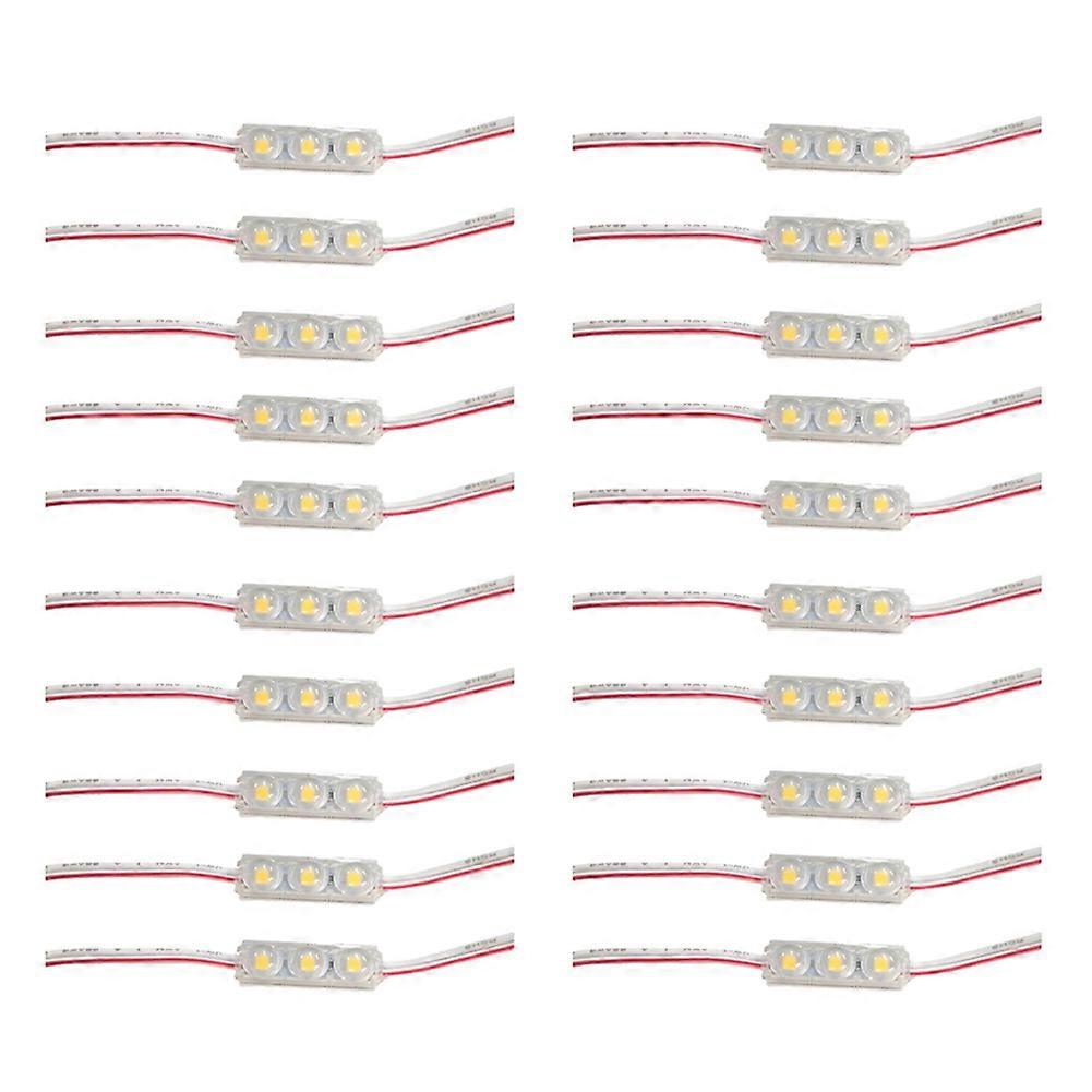 20pcs SMD LED Module Lighting IP67 Waterproof 3 LED Back Lights DC12V 1.5W Mirror Light Led Module Green