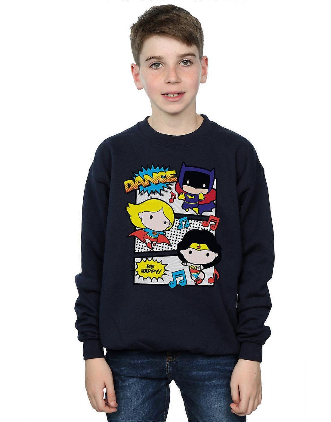 DC Comics meninos Chibi Super amigos dançar moletom