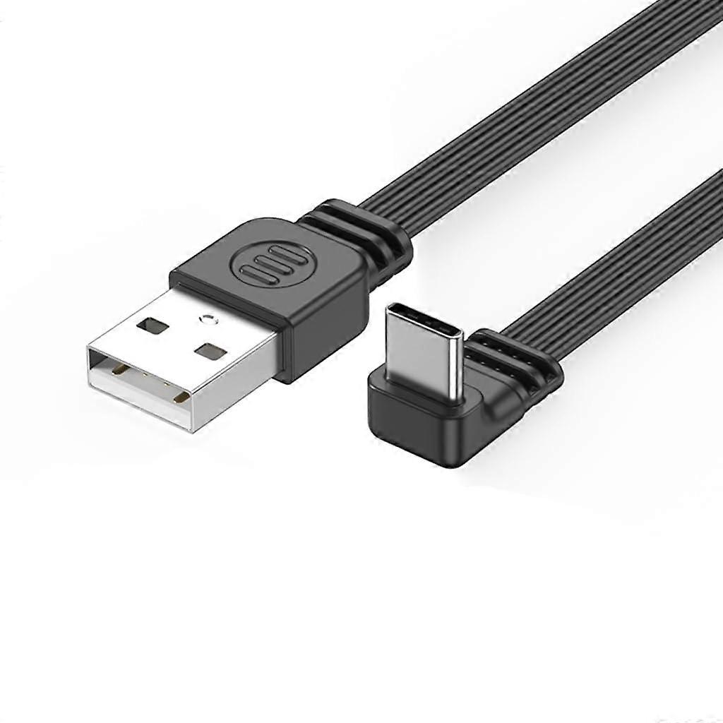 USB Type C Charging Cable 2A Fast Charge 480Mbps Data Transfer 90° Elbow Short 30100cm Ref: 4166