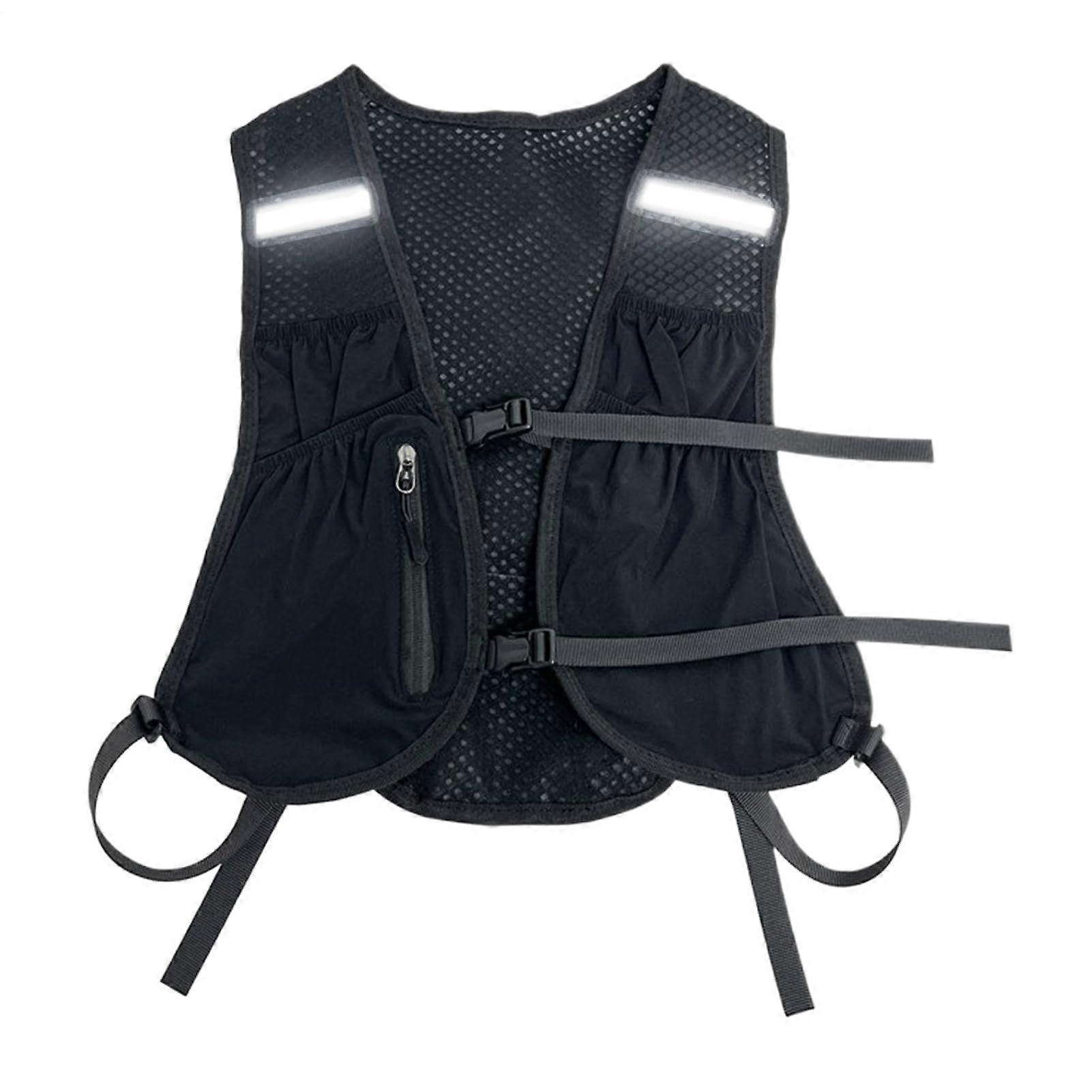 Hydration Vest with Quick Access, Breathable Mesh, AntiTheft Pocket for Running Hiking Cycling Black