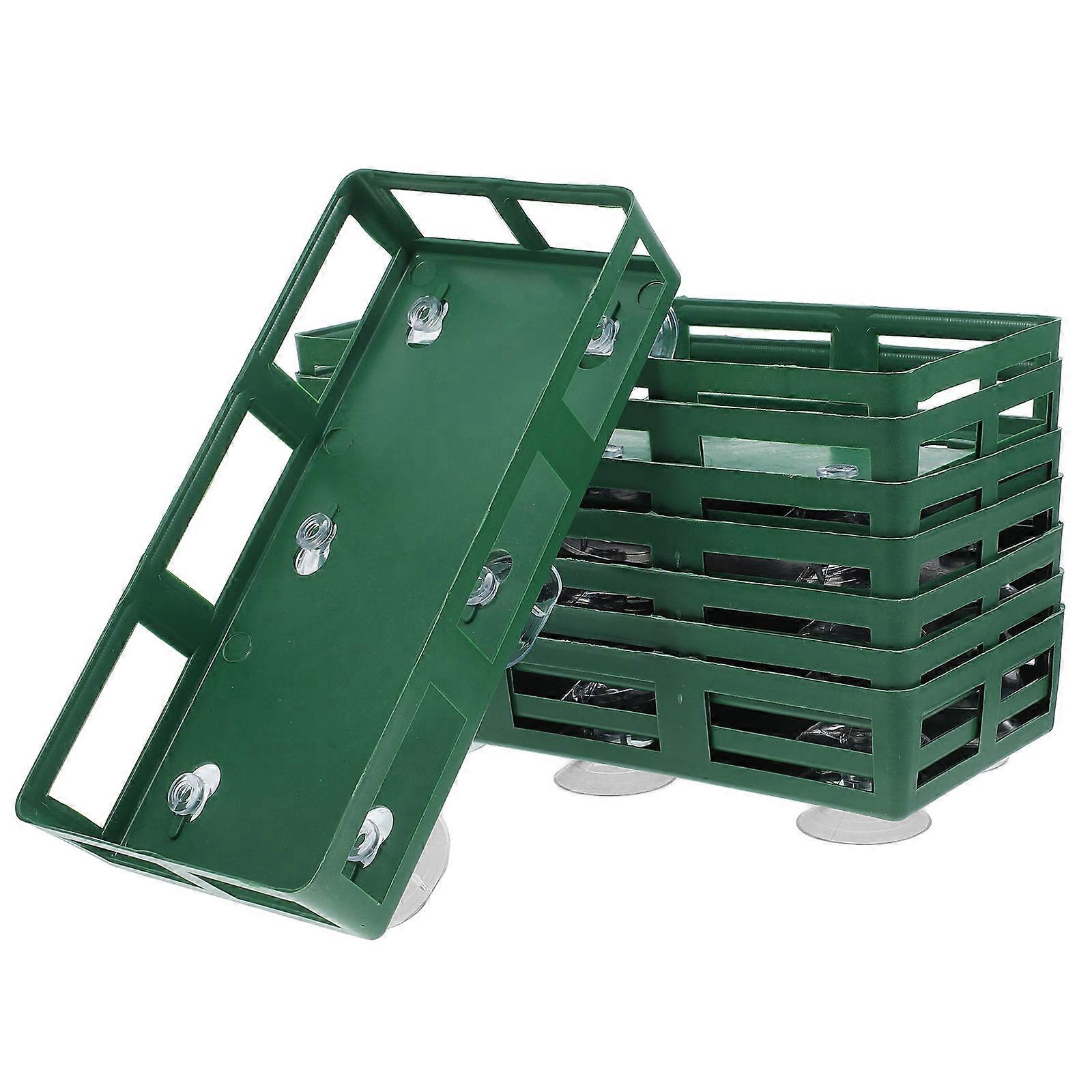 Durable Long Rectangular Suction Cup Flower Mud Holder for Home Decoration 10Pcs