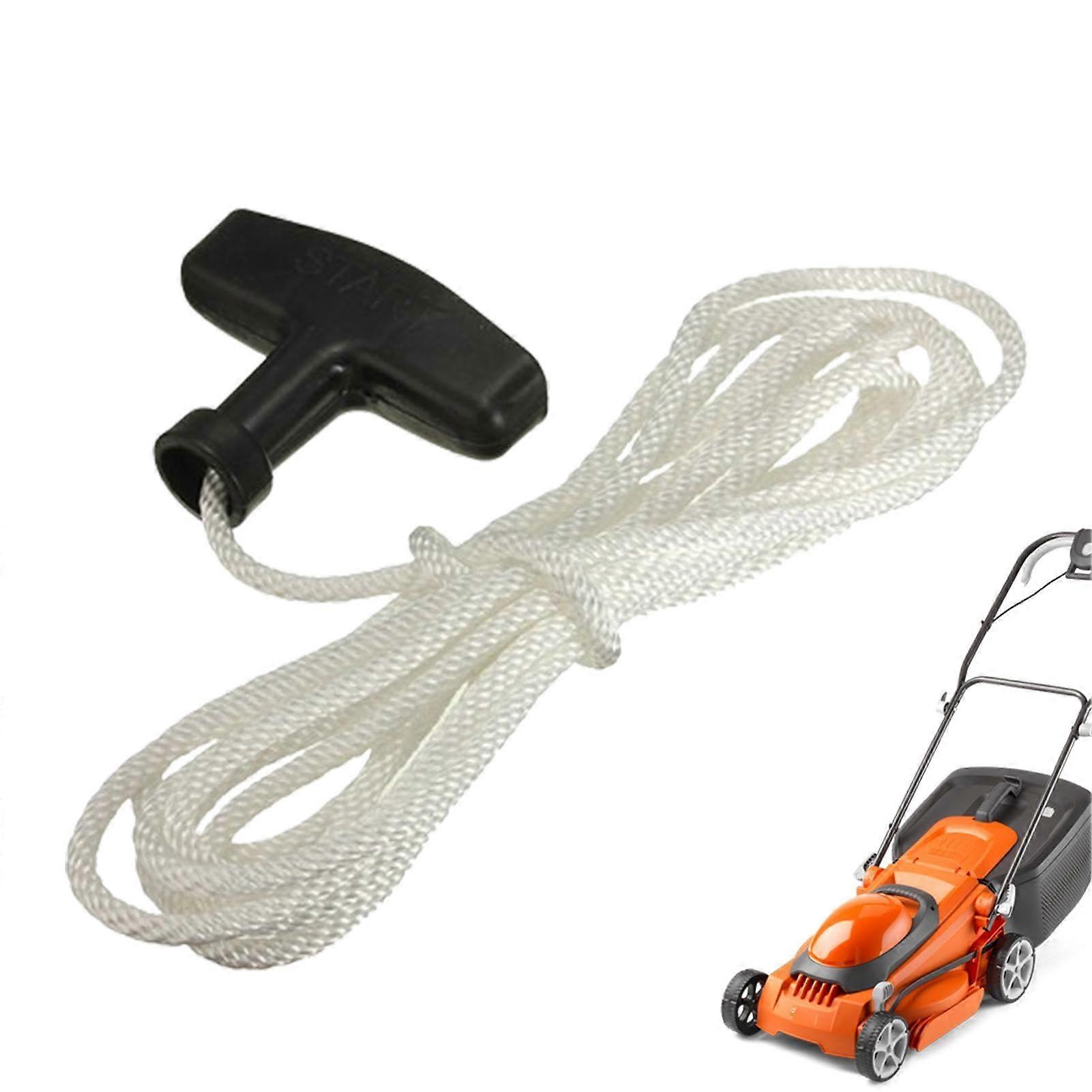 Lawn Mower Pull Cord Replacement 4mm Nylon Starter Rope 1.2m with Ergonomic Handle Durable