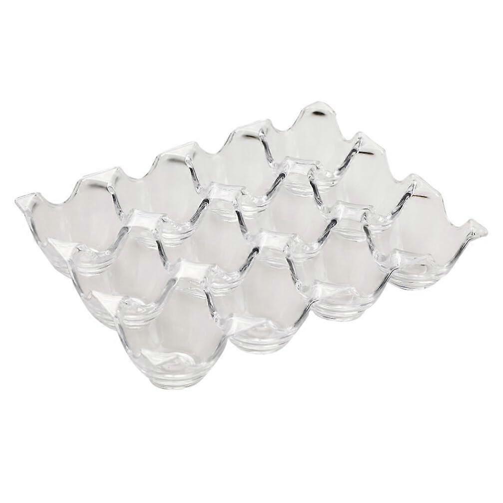 12 Egg Holder for Refrigerator, Clear Plastic Storage Box with Egg Protection and SpaceSaving Design