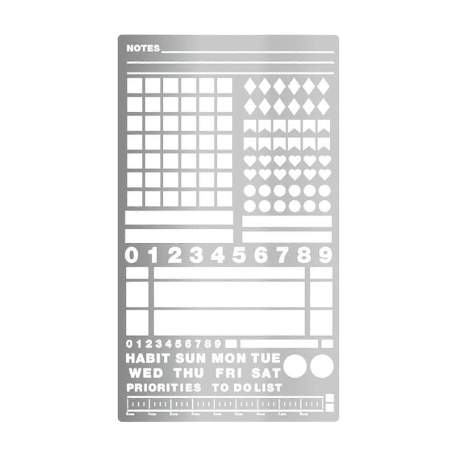 Metal Journal Stencil Template Reusable Multifunctional Planner Stencil Journal