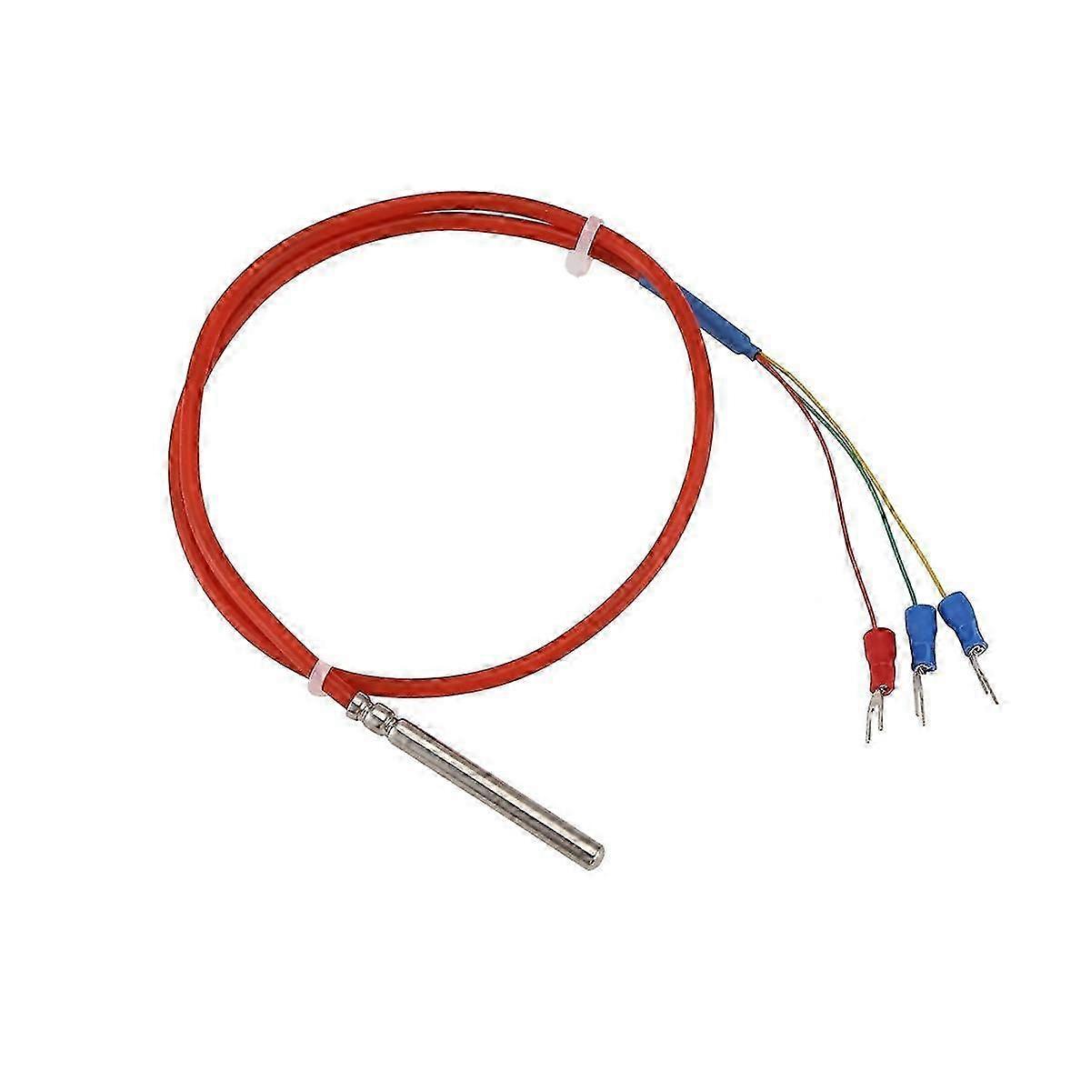 Temperature Sensor PT100 Waterproof Wire Thermal Resistance Silicon Wire Protection Cable